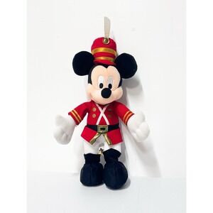Vintage 2004 Disney Toy Soldier Mickey Mouse Bean Bag Plush Theme Park Edition